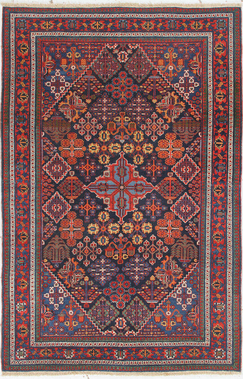 Authentic Antique Persian Meime Rug | Hand-Knotted 205x135cm