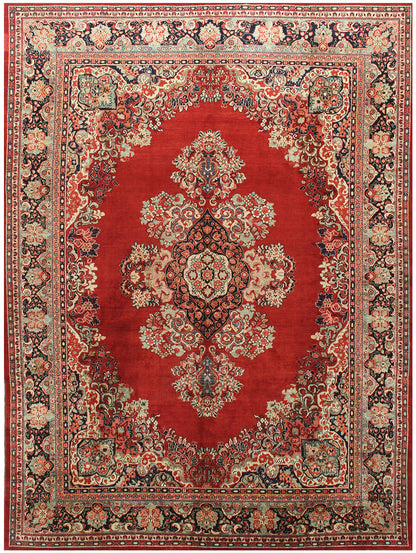 Tappeto Mahal Antico Persiano Autentico | Annodato a Mano 439x323cm