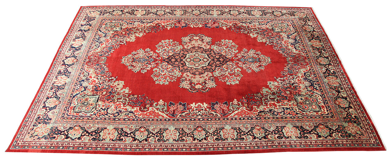 Tappeto Mahal Antico Persiano Autentico | Annodato a Mano 439x323cm