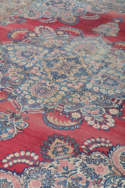 Tappeto Kerman Antico Persiano Autentico | Annodato a Mano 350x280cm