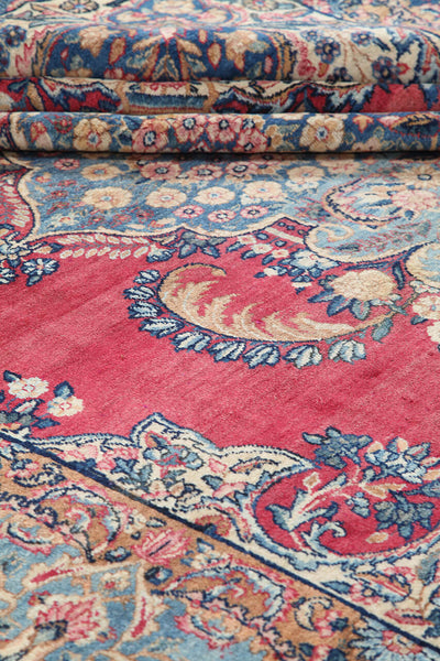 Tappeto Kerman Antico Persiano Autentico | Annodato a Mano 350x280cm - CarpetLiving