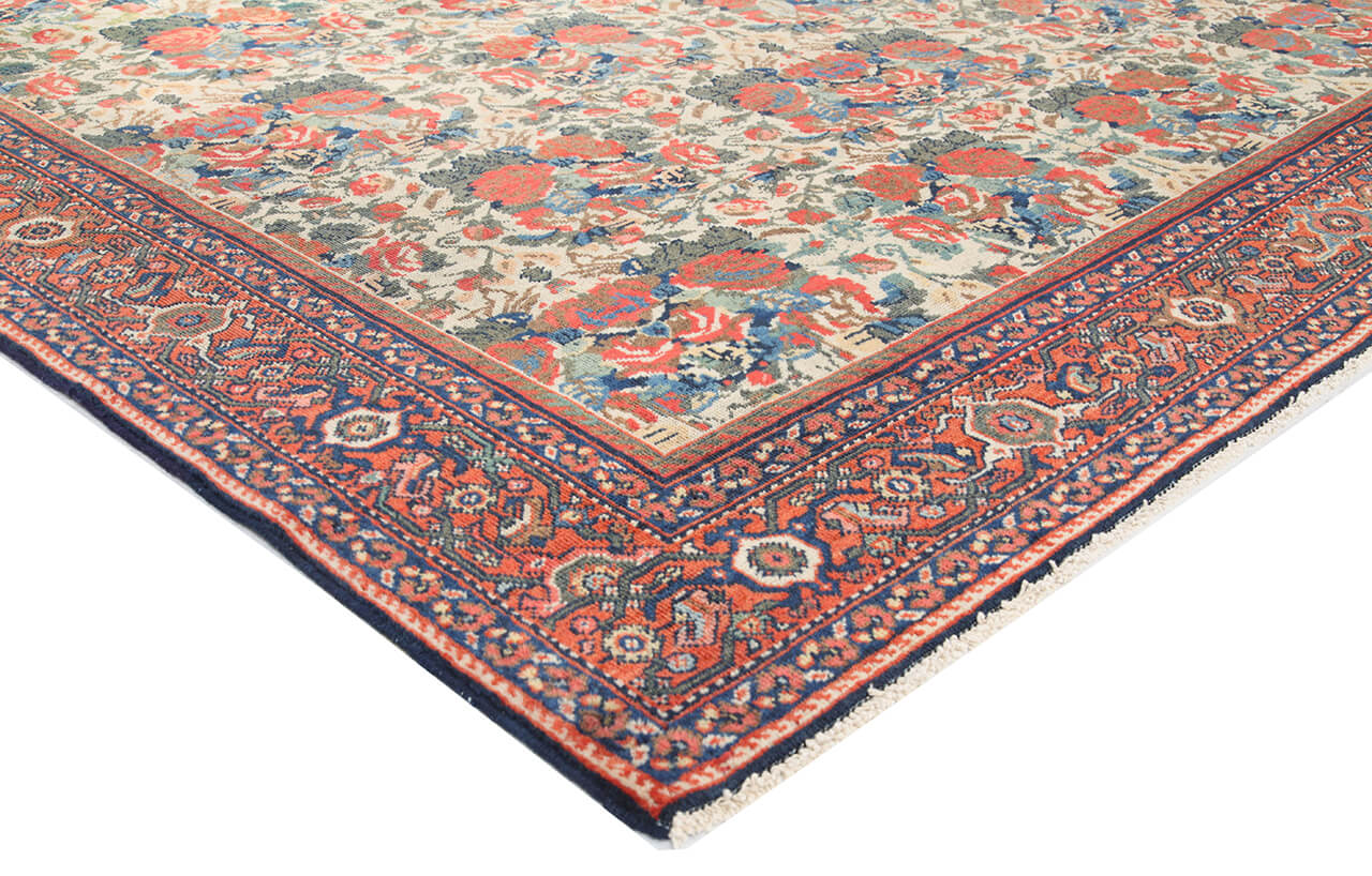 Tappeto Mahal Antico Persiano Autentico | Annodato a Mano 335x235cm