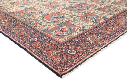 Tappeto Mahal Antico Persiano Autentico | Annodato a Mano 335x235cm
