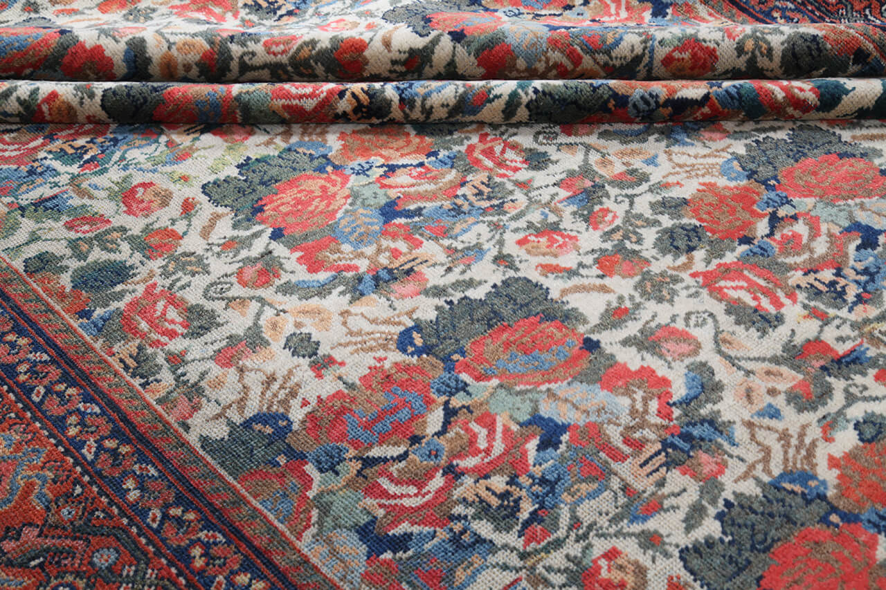 Tappeto Mahal Antico Persiano Autentico | Annodato a Mano 335x235cm