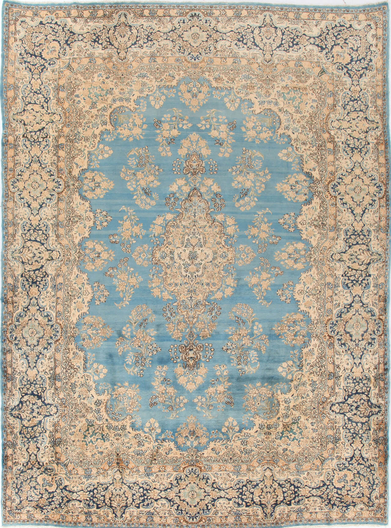 Tappeto Kerman Antico Persiano Autentico | Annodato a Mano 360x265cm