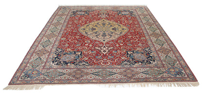 Tappeto Isfahan Antico Persiano Autentico | Annodato a Mano 340x230cm