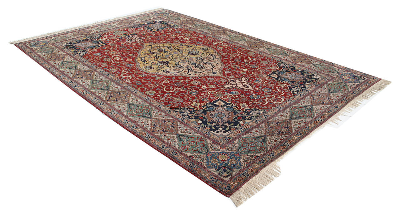 Tappeto Isfahan Antico Persiano Autentico | Annodato a Mano 340x230cm