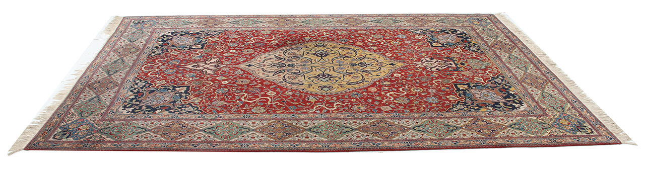 Tappeto Isfahan Antico Persiano Autentico | Annodato a Mano 340x230cm