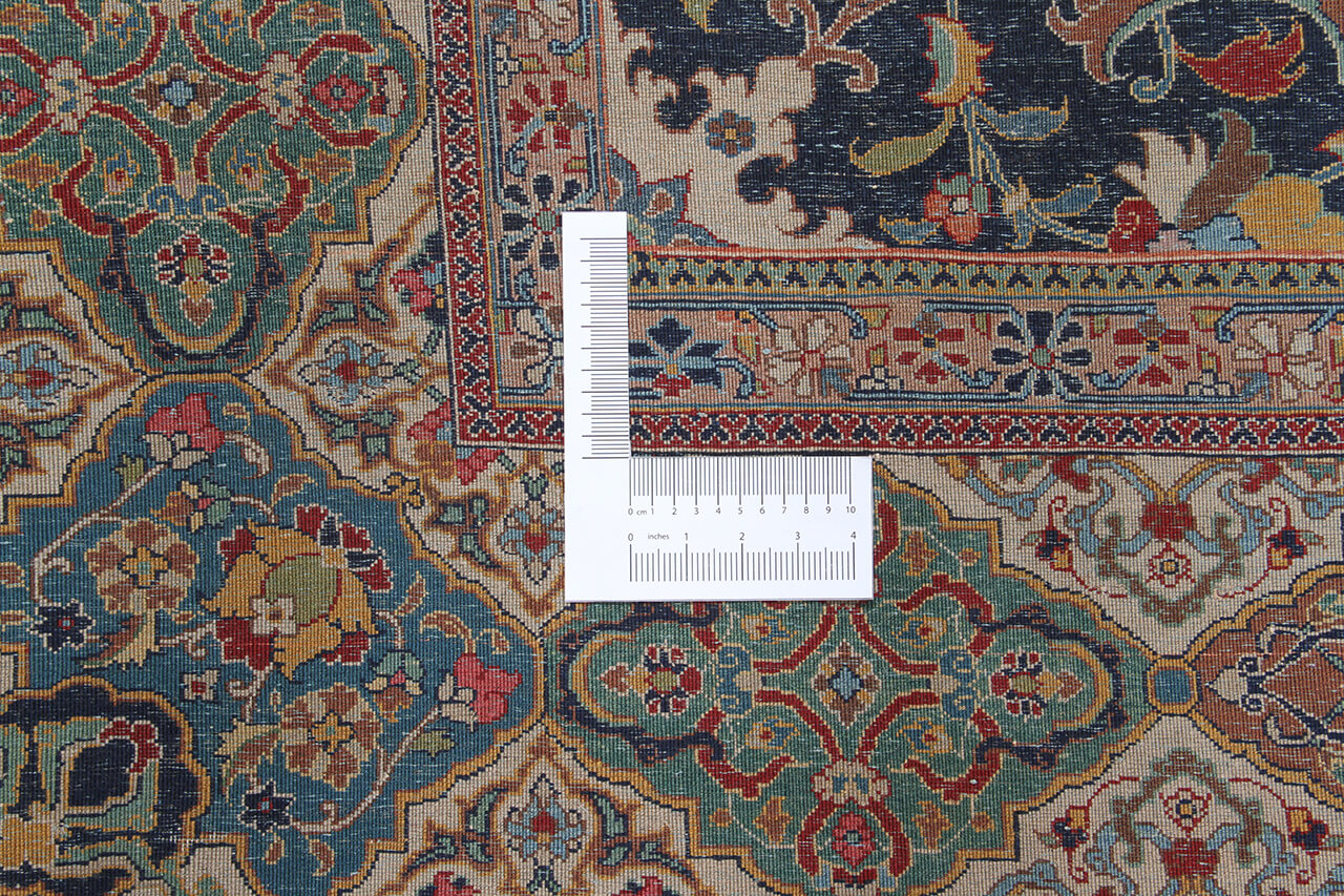 Tappeto Isfahan Antico Persiano Autentico | Annodato a Mano 340x230cm