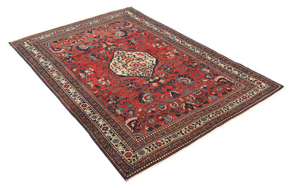 Tappeto Isfahan Antico Persiano Autentico | Annodato a Mano 195x140cm
