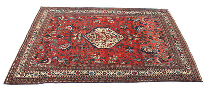 Tappeto Isfahan Antico Persiano Autentico | Annodato a Mano 195x140cm