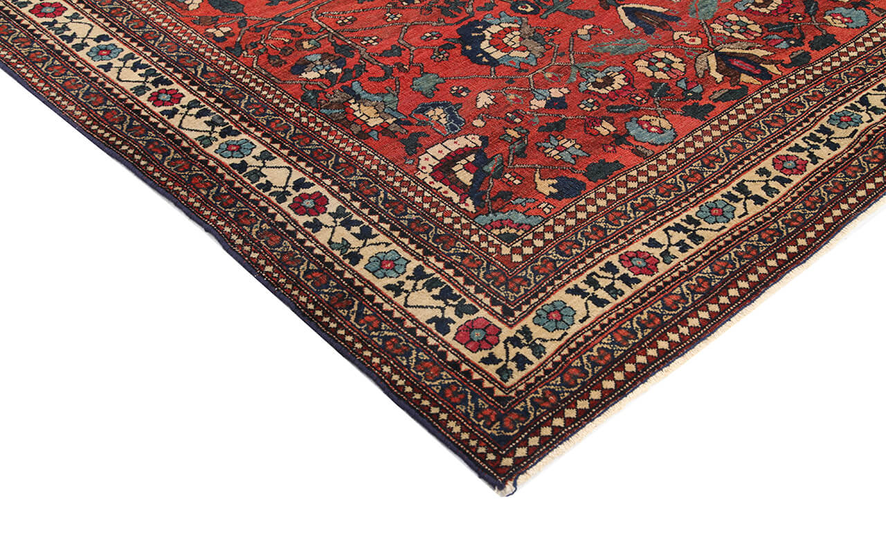 Tappeto Isfahan Antico Persiano Autentico | Annodato a Mano 195x140cm