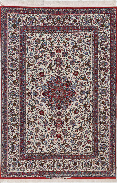 Persian Isfahan Silk & Wool Rug 225_154 cm