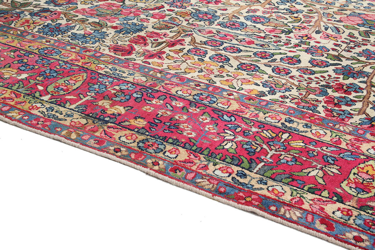 Tappeto Kerman Antico Persiano Autentico | Annodato a Mano 365x260cm