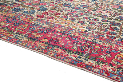 Tappeto Kerman Antico Persiano Autentico | Annodato a Mano 365x260cm - CarpetLiving