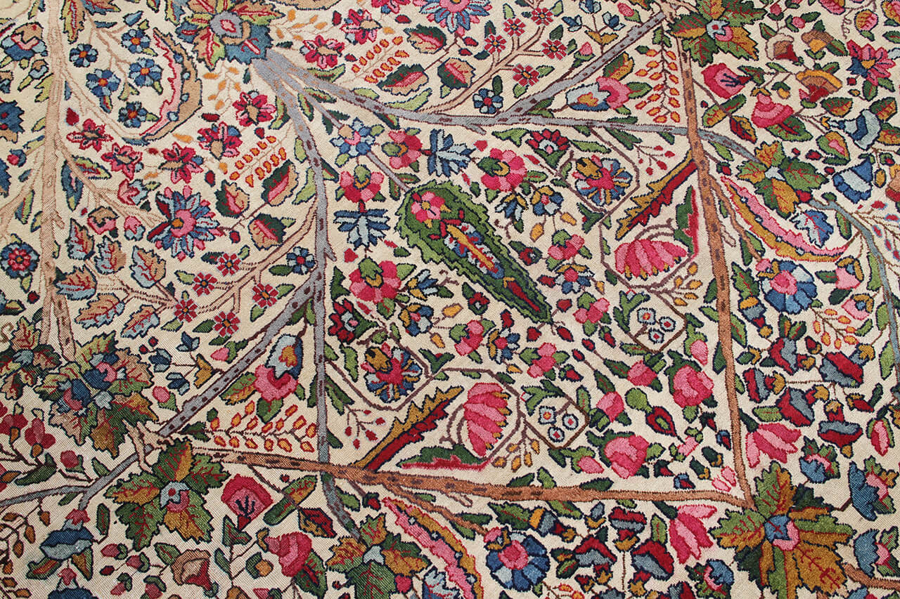 Tappeto Kerman Antico Persiano Autentico | Annodato a Mano 365x260cm