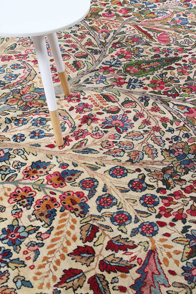Tappeto Kerman Antico Persiano Autentico | Annodato a Mano 365x260cm - CarpetLiving