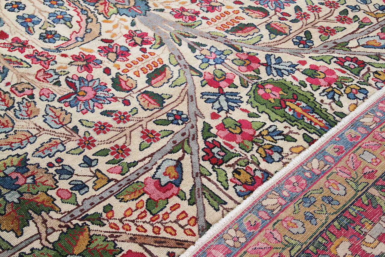 Tappeto Kerman Antico Persiano Autentico | Annodato a Mano 365x260cm