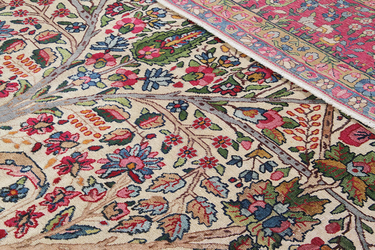 Tappeto Kerman Antico Persiano Autentico | Annodato a Mano 365x260cm