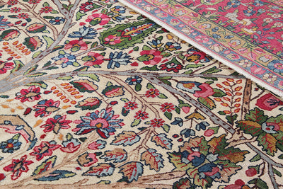 Tappeto Kerman Antico Persiano Autentico | Annodato a Mano 365x260cm - CarpetLiving