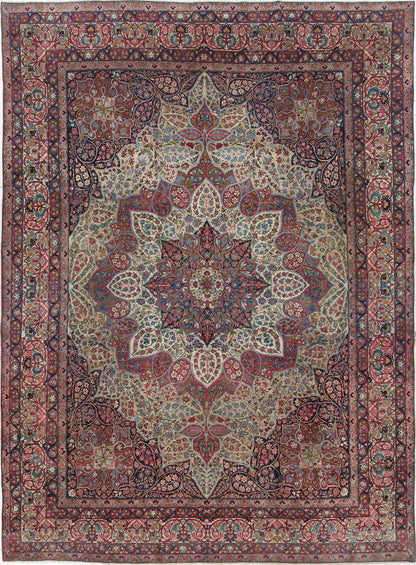 Tappeto Kerman Antico Persiano Autentico | Annodato a Mano 375x270cm