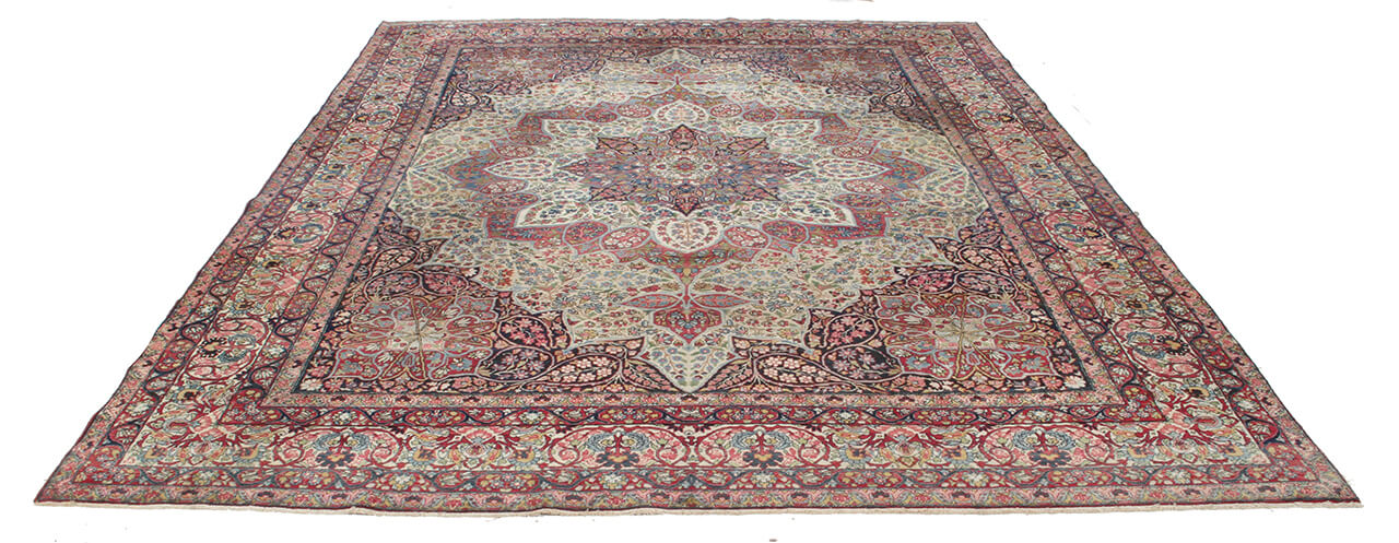 Tappeto Kerman Antico Persiano Autentico | Annodato a Mano 375x270cm