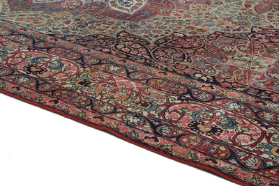 Tappeto Kerman Antico Persiano Autentico | Annodato a Mano 375x270cm - CarpetLiving