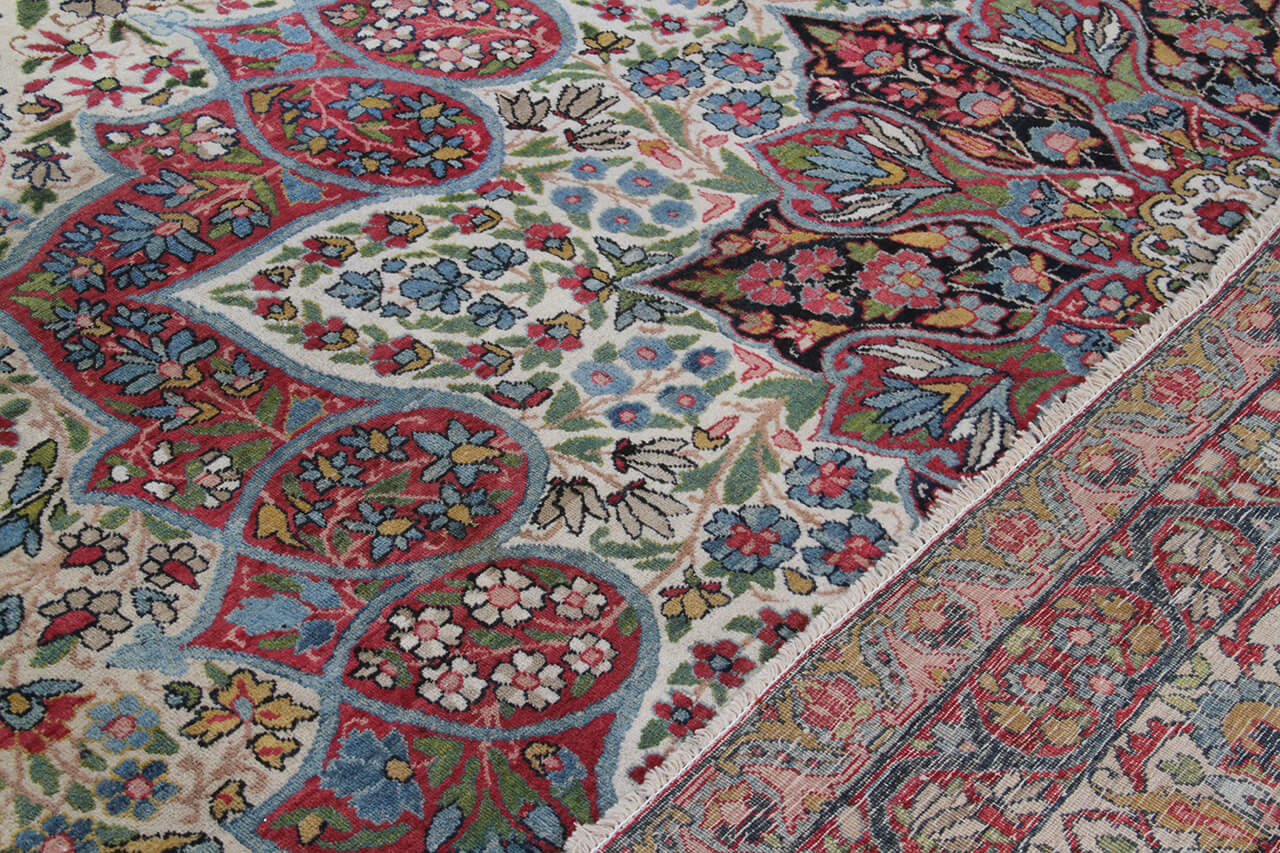 Tappeto Kerman Antico Persiano Autentico | Annodato a Mano 375x270cm