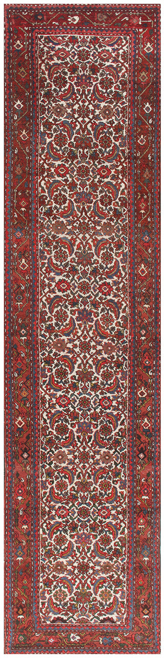 Authentic Antique Persian Malayer Rug | Hand-Knotted 380x85cm