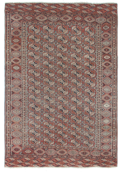 Antique Bouchara Oriental Rug: Authentic Turkmen Rug 339x226cm