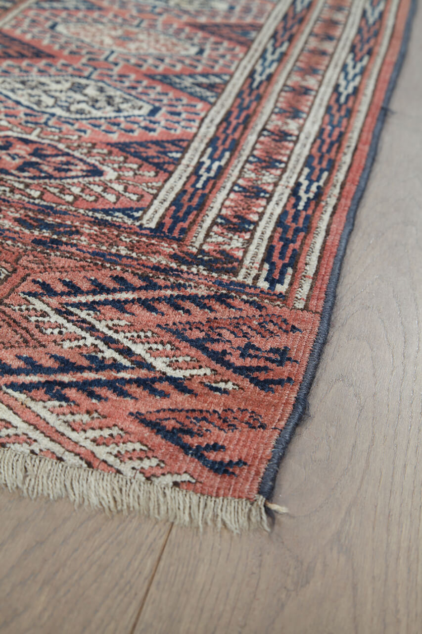 Antique Bouchara Oriental Rug: Authentic Turkmen Rug 339x226cm