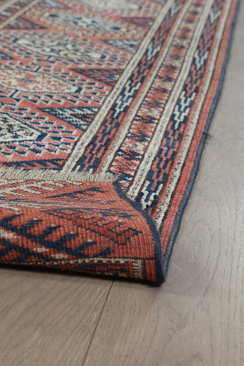 Antique Bouchara Oriental Rug: Authentic Turkmen Rug 339x226cm