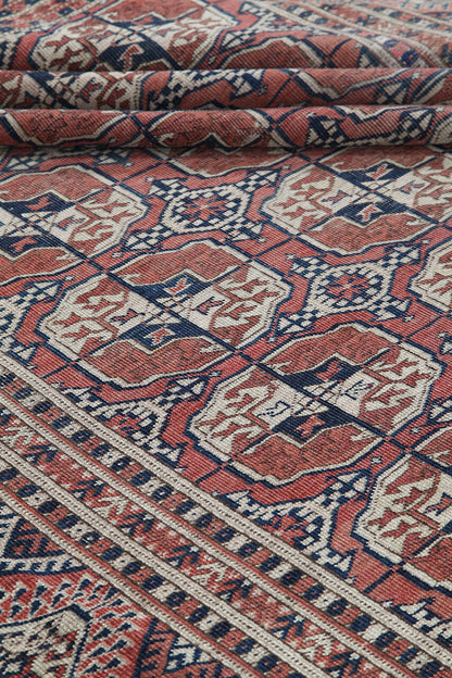 Antique Bouchara Oriental Rug: Authentic Turkmen Rug 339x226cm