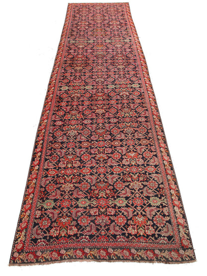 Authentic Antique Persian Malayer Rug | Hand-Knotted 450x105cm