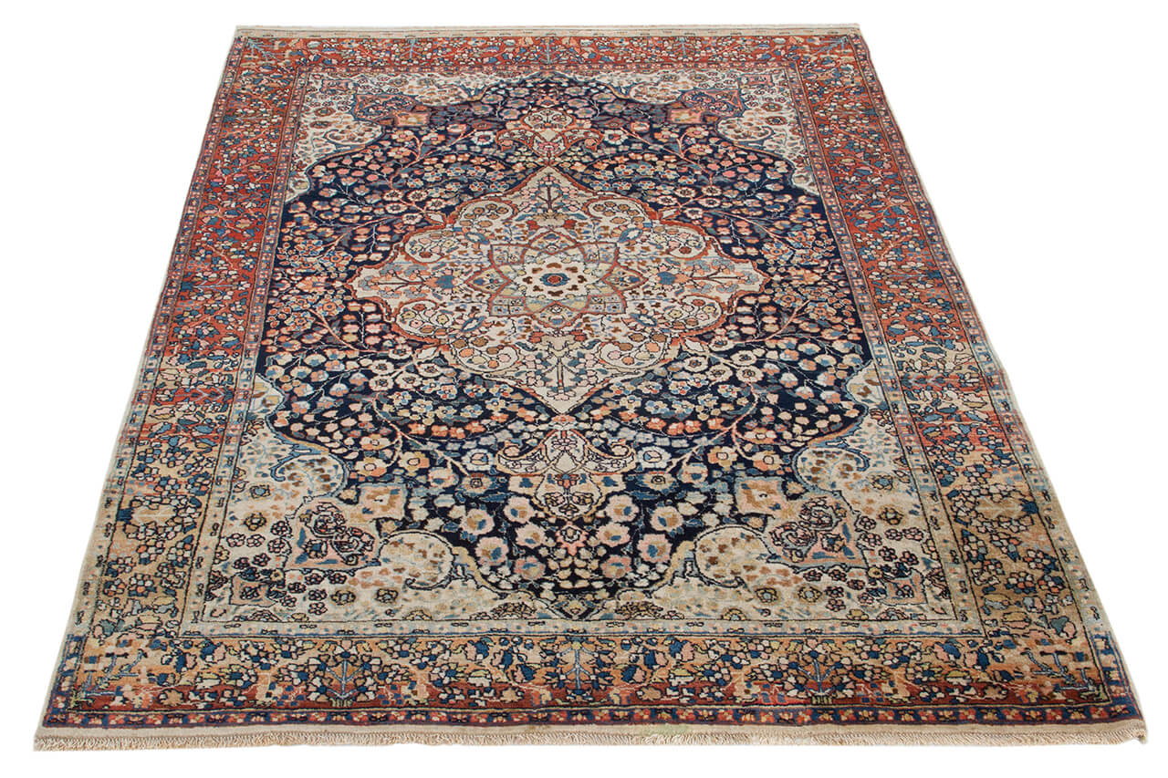Authentic Antique Persian Farahan Rug | Hand-Knotted 207x137cm
