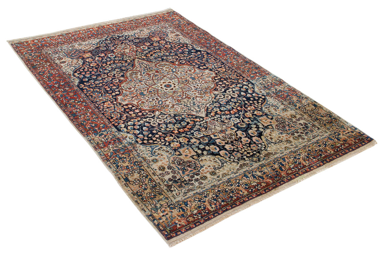 Authentic Antique Persian Farahan Rug | Hand-Knotted 207x137cm