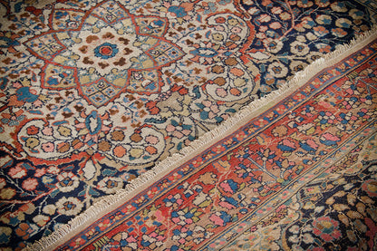 Authentic Antique Persian Farahan Rug | Hand-Knotted 207x137cm