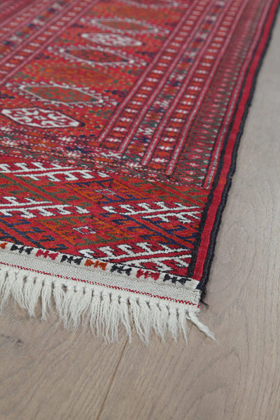 Antique Bouchara Oriental Rug: Authentic Turkmen Rug 300x225cm