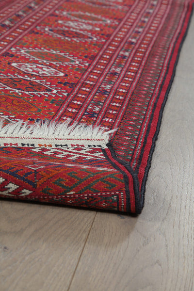 Antique Bouchara Oriental Rug: Authentic Turkmen Rug 300x225cm