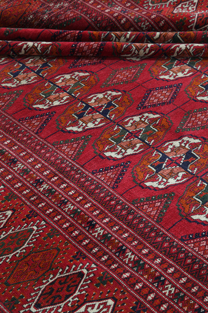 Tappeto Orientale Bouchara Antico: Autentico Tappeto Turcomanno 300x225cm