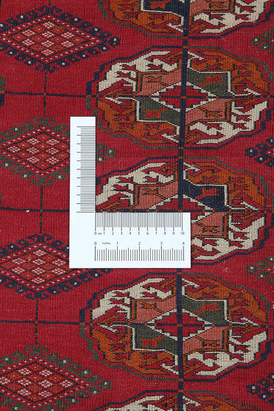 Antique Bouchara Oriental Rug: Authentic Turkmen Rug 300x225cm