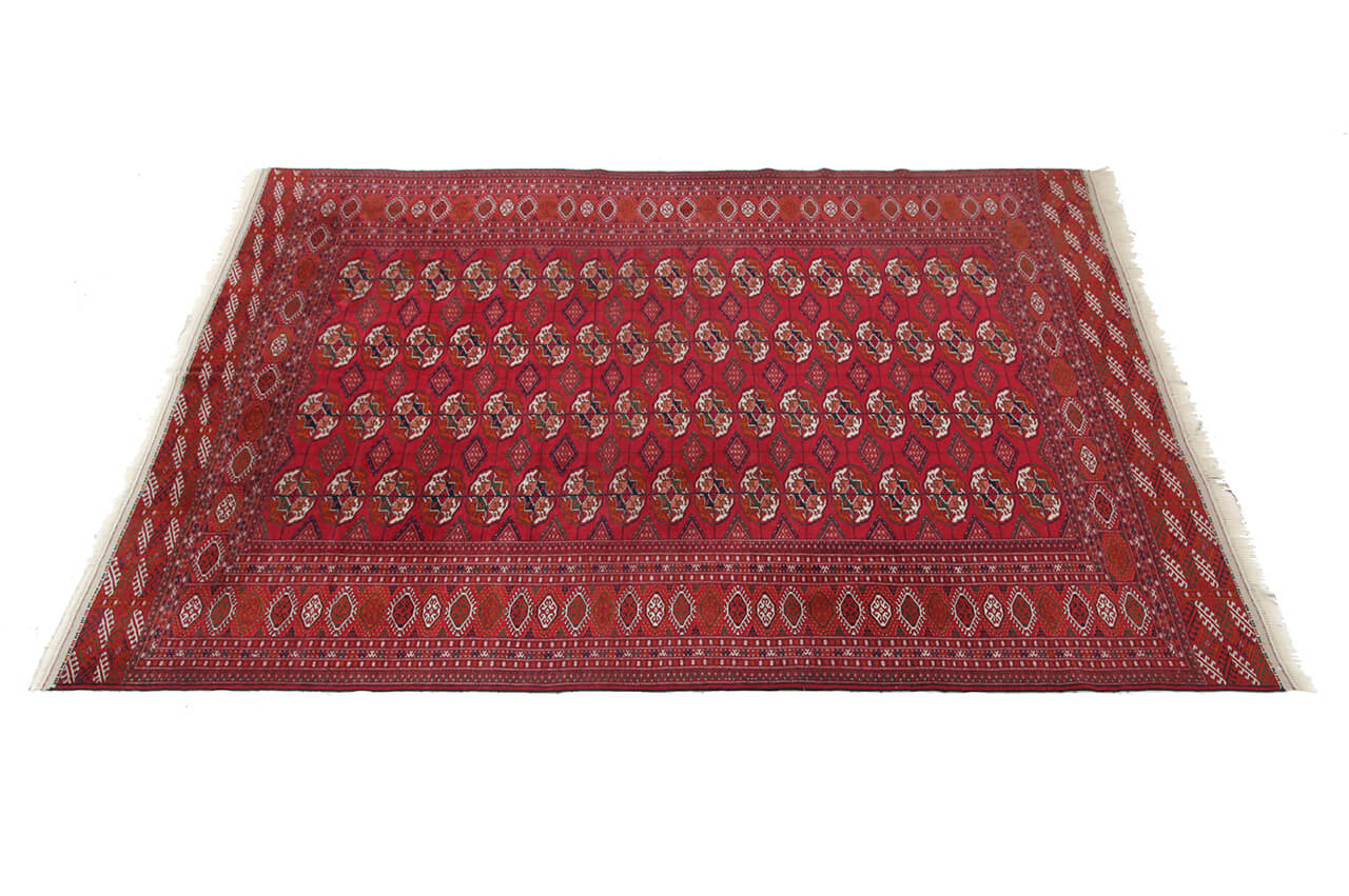 Tappeto Orientale Bouchara Antico: Autentico Tappeto Turcomanno 300x225cm