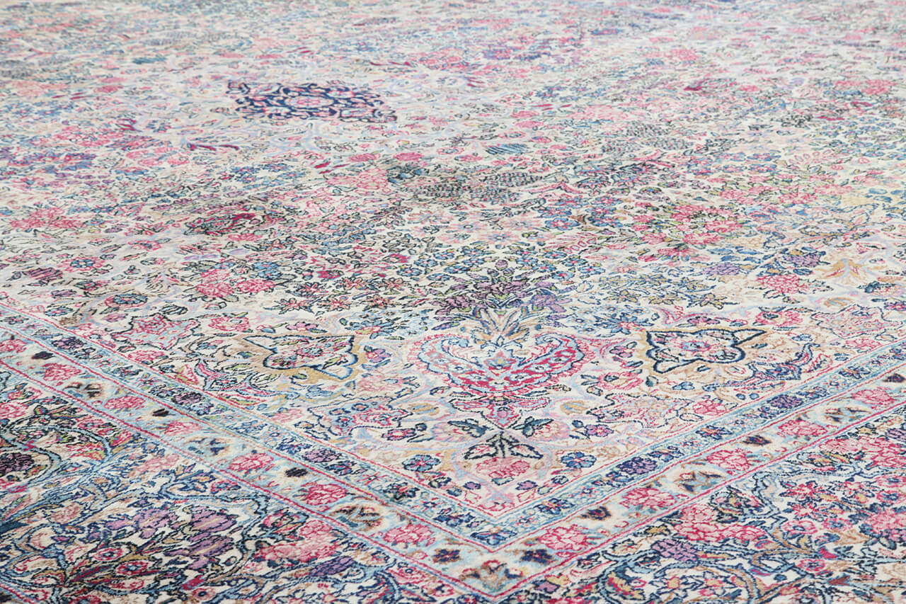 Tappeto Kerman Antico Persiano Autentico | Annodato a Mano 355x260cm