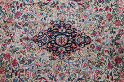 Tappeto Kerman Antico Persiano Autentico | Annodato a Mano 355x260cm - CarpetLiving