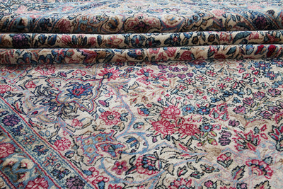 Tappeto Kerman Antico Persiano Autentico | Annodato a Mano 355x260cm - CarpetLiving