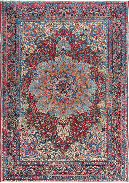 Tappeto Kerman Antico Persiano Autentico | Annodato a Mano 368x257cm