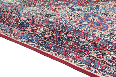 Tappeto Kerman Antico Persiano Autentico | Annodato a Mano 368x257cm - CarpetLiving