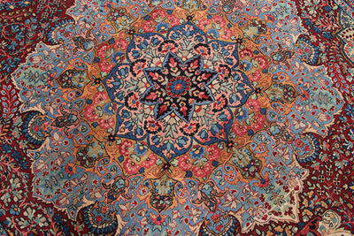 Tappeto Kerman Antico Persiano Autentico | Annodato a Mano 368x257cm - CarpetLiving