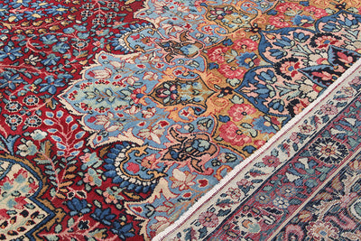 Tappeto Kerman Antico Persiano Autentico | Annodato a Mano 368x257cm - CarpetLiving