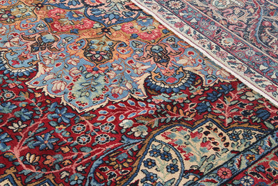 Tappeto Kerman Antico Persiano Autentico | Annodato a Mano 368x257cm - CarpetLiving